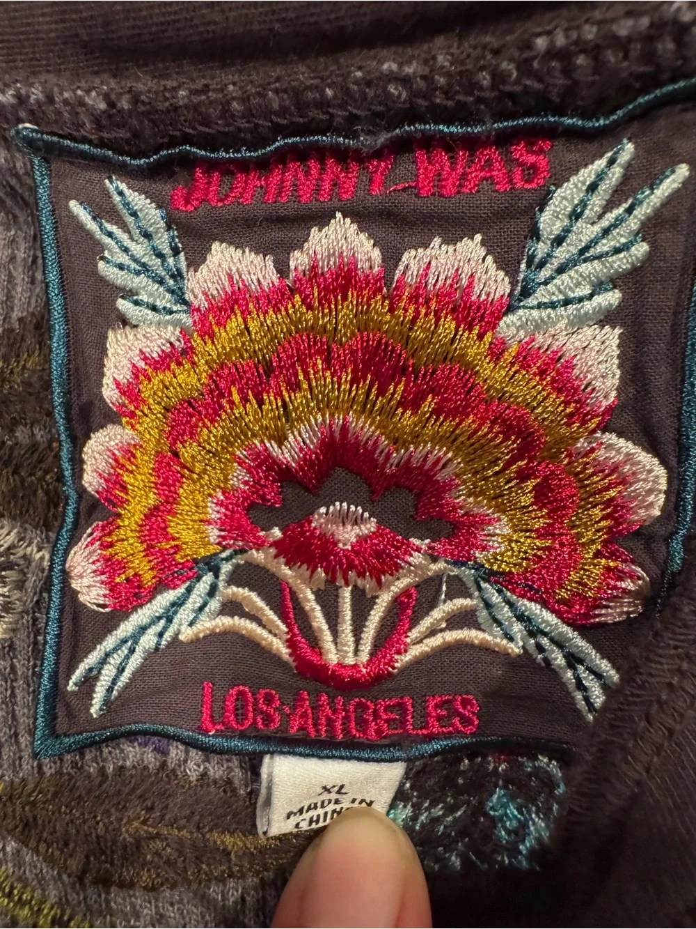JOHNNY WAS Ulla Thermal Henley size XL - Picture 2 of 5